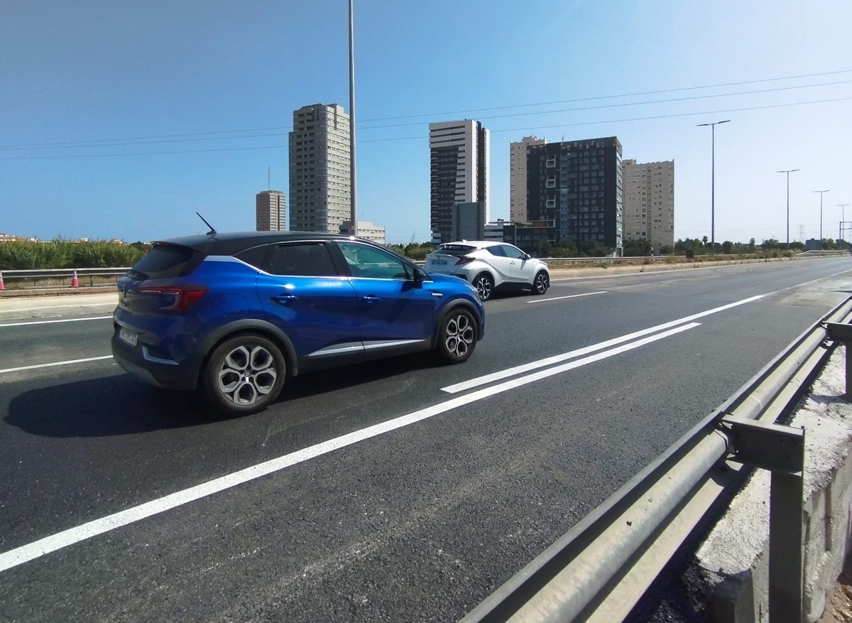 Apertura de la CV-400 tras acabarse el paso ciclopeatonal inferior entre Sedaví y Picanya